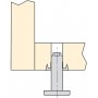 Pie nivelador para mueble regulación interior M10 Ø23mm altura 46mm acero y plástico 20 unidades Emuca