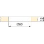 Lote de 8 tapas pasacables circular Ø60mm para encastrar zamak cromado Emuca