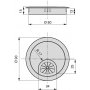 Lote de 7 tapas pasacables circulares Ø80mm para encastrar zamak cromado Emuca