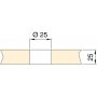 Conector redondo para encastrar en el mueble 2 entradas USB Ø37mm plástico gris metalizado Emuca