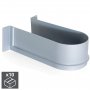 Salva sifón para cajón de baño curvo plástico gris 10 unidades Emuca