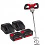 Kit batidor pintura batería TE-MX 18 LI + 2 baterías 18V 4.0Ah + 2 cargadores Einhell