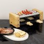 Raclette de madera con plancha de piedra natural 350W 2 personas H.Koenig WOD2