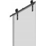 Sistema para puertas correderas colgadas de madera 80Kg acero negro Emuca