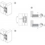 Lote de 2 bisagras ocultas para puertas de paso carga 40Kg apertura 180º zamak gris metalizado Emuca