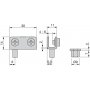 Juego de bisagras interiores para puerta de cristal 4-6mm espesor acero gris metalizado Emuca