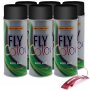 Pintura en spray Fly Color RAL 9005 mate negro 6 botes de 400ml Motip