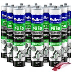 Masilla poliuretano SINTEX PU-50 Sellado y Pegado 300ml marrón caja 12 unidades Quilosa