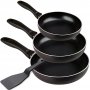Set de sartenes aluminio Luxe Lifestyle 18-22-24cm + espátula Valira