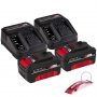 Pack de 2 baterías Power X-Change 18V 4Ah 1 h + cargadores Starter Kit Einhell