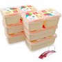 Pack de 8 tuppers Valira Blanco 4x0.75L + 4x0.40L