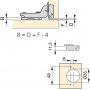 Lote de 20 bisagras de cazoleta X91 súperacodadas Ø35mm apertura 100º con suplemento Euro Emuca