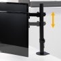 Soporte de monitor de 13” a 32” para mesa inclinable y giratorio hasta 8kg Emuca