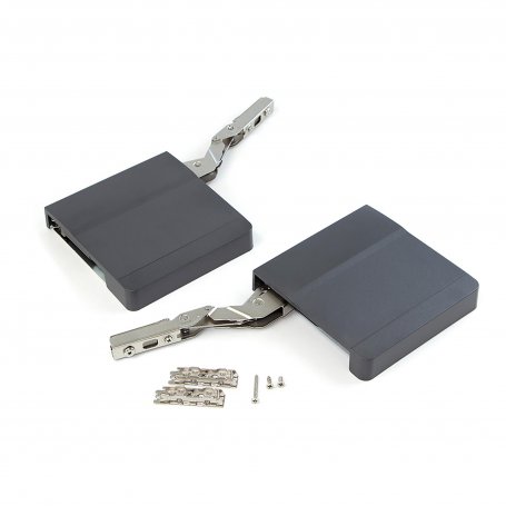 Compás para puertas elevables fuerza 580-1250 Agile acero y plástico gris antracita Emuca