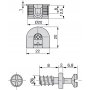 Lote de 20 enganches para fijación estantes Fix Ø20mm 12,5mm, + Pernos Ø6 8mm Emuca