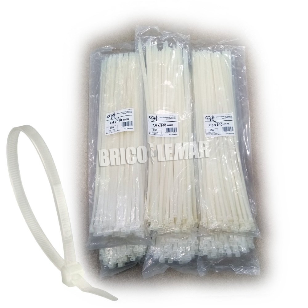 Bridas de Nylon - Bridas blancas en bolsas #