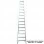 Escalera agrícola cónica simple 3,5m 14 peldaños Plabell