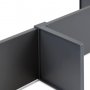 Juego de separadores de cajones ajustables 600mm aluminio gris antracita Emuca