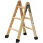 Escalera de madera de pintor profesional en tijera 3+3 peldaños Plabell