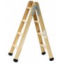 Escalera de madera de pintor profesional en tijera 4+4 peldaños Plabell