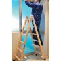 Escalera de madera de pintor profesional en tijera 6+6 peldaños Plabell