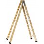 Escalera de madera de pintor profesional en tijera 7+7 peldaños Plabell