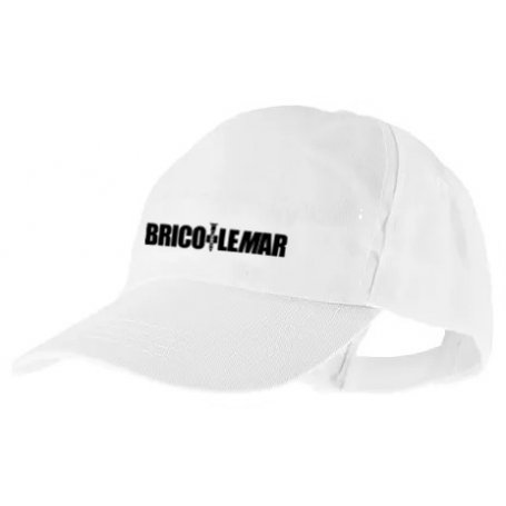 Gorra de algodón económica blanca Bricolemar