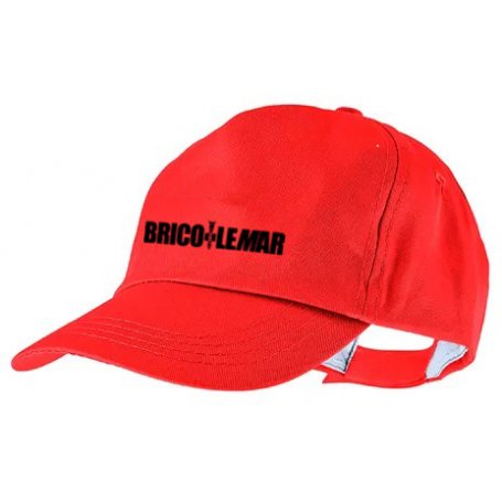 Gorra de algodón económica roja Bricolemar