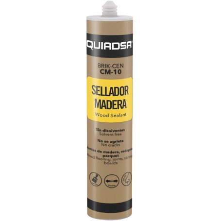 Sellador elástico para madera BRIK-CEM CM-10 Roble 300ml Quiadsa