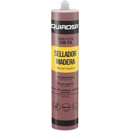 Sellador elástico para madera BRIK-CEM CM-10 Sapelli 300ml Quiadsa