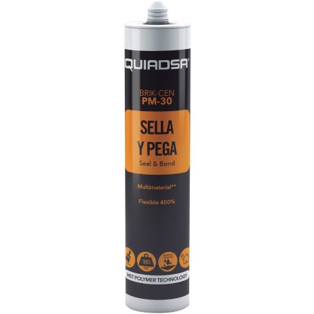 Sellador de poliuretano silanizado BRIK-CEN PM-30 terracota 280ml Quiadsa