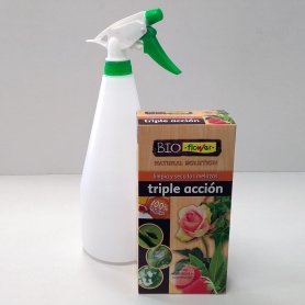 Kit insecticida ecológico Triple Acción 100ml Flower + pulverizador 1 litro