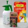 Kit insecticida ecológico Triple Acción 100ml Flower + pulverizador a presión 2 litros + set de protección