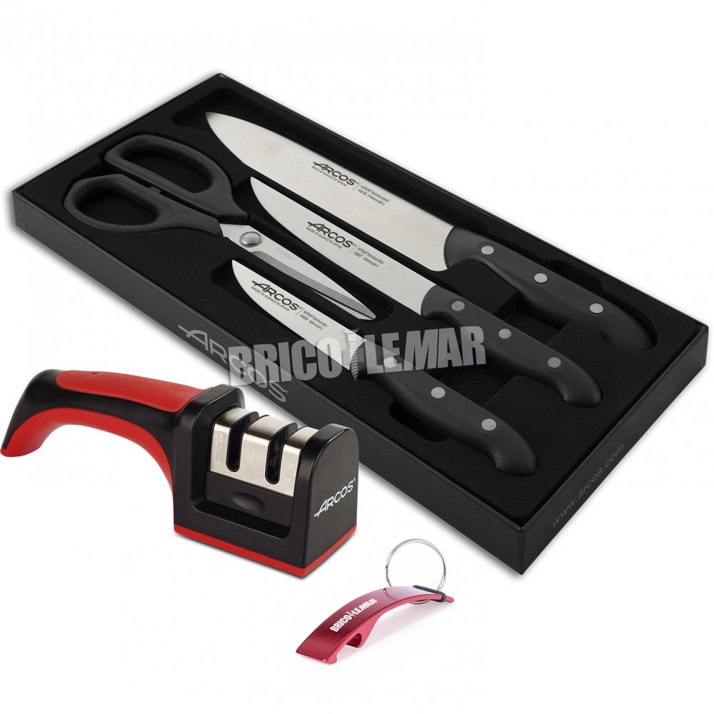 ▷ Comprar Set de cocina 4 piezas serie Maitre + afilador cuchillos co