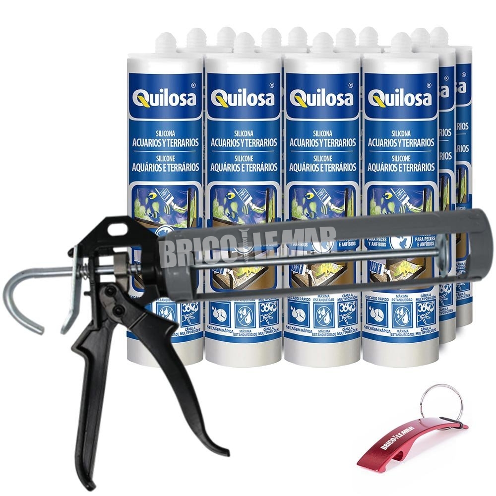 ▷ Comprar Silicona para acuario y terrarios 290ml negro Quilosa + pis