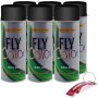 Pintura en spray Fly Color RAL 9005 satinado negro 6 botes de 400ml Motip