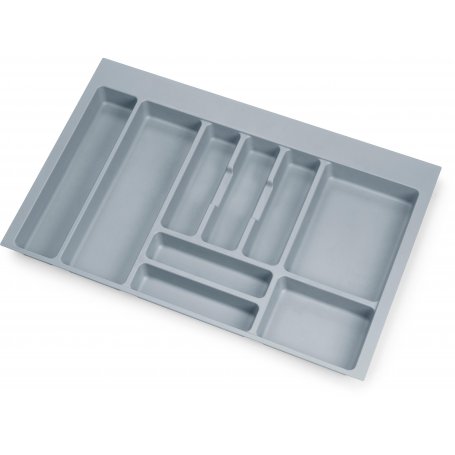 Cubertero para cajón de cocina módulo 800mm plástico gris Emuca