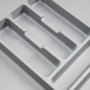 Cubertero para cajón de cocina módulo 800mm plástico gris Emuca