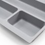 Cubertero para cajón de cocina módulo 800mm plástico gris Emuca