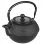 Tetera de hierro fundido negra 0,34lt + juego 2 tazas + reposatetera Ibili