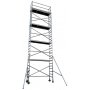 Andamio de aluminio Torres PRO 4 plataformas 75x250cm altura 10,2m Euroscaffold