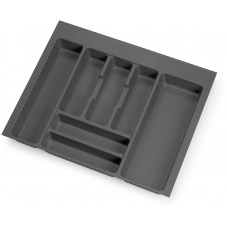 Cubertero Optima para cajón de cocina Vertex/Concept 500 módulo 600mm tablero 16mm gris antracita Emuca