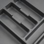 Cubertero Optima para cajón de cocina Vertex/Concept 500 módulo 800mm tablero 16mm gris antracita Emuca