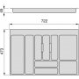 Cubertero Optima para cajón de cocina Vertex/Concept 500 módulo 800mm tablero 16mm gris antracita Emuca