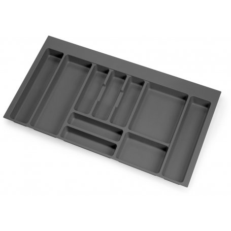 Cubertero Optima para cajón de cocina Vertex/Concept 500 módulo 900mm tablero 16mm gris antracita Emuca
