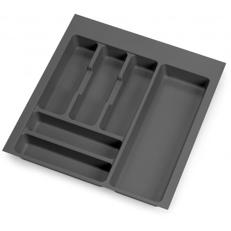 Cubertero Optima para cajón de cocina Vertex/Concept 500 módulo 500mm tablero 16mm gris antracita Emuca