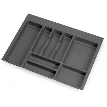 Cubertero Optima para cajón de cocina Vertex/Concept 500 módulo 700mm tablero 16mm gris antracita Emuca