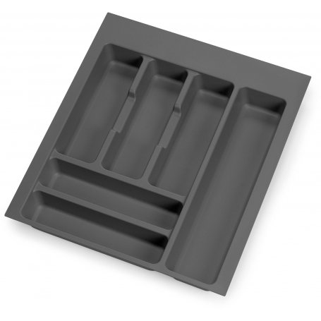 Cubertero Optima para cajón de cocina Vertex/Concept 500 módulo 450mm tablero 16mm gris antracita Emuca