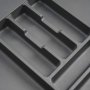 Cubertero Optima para cajón de cocina Vertex/Concept 500 módulo 1000mm tablero 16mm gris antracita Emuca