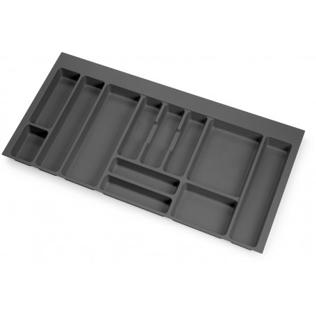 Cubertero Optima para cajón de cocina Vertex/Concept 500 módulo 1000mm tablero 16mm gris antracita Emuca